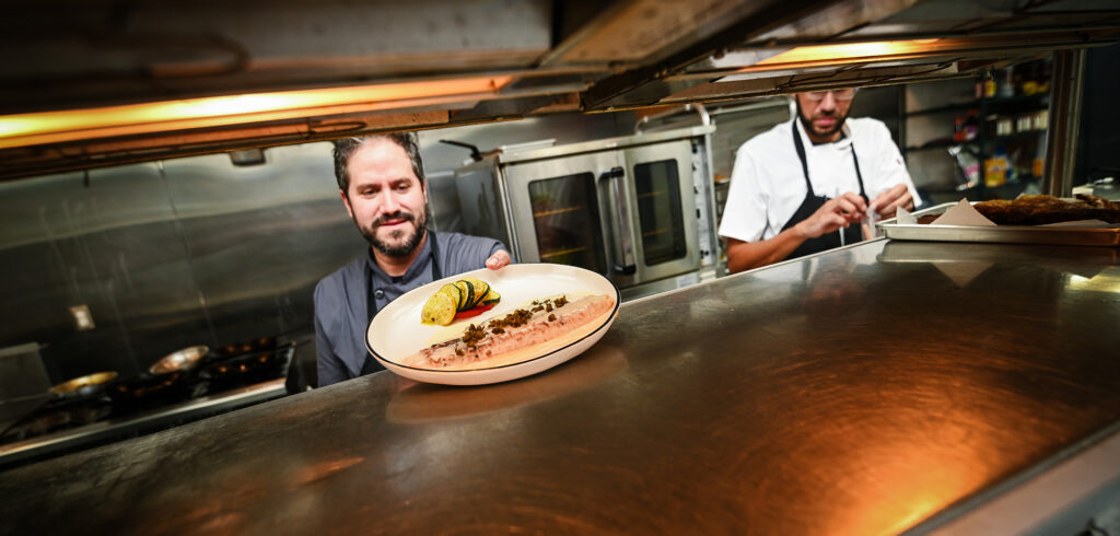 Photo of Chef Alex Asteinza in the kitchen.